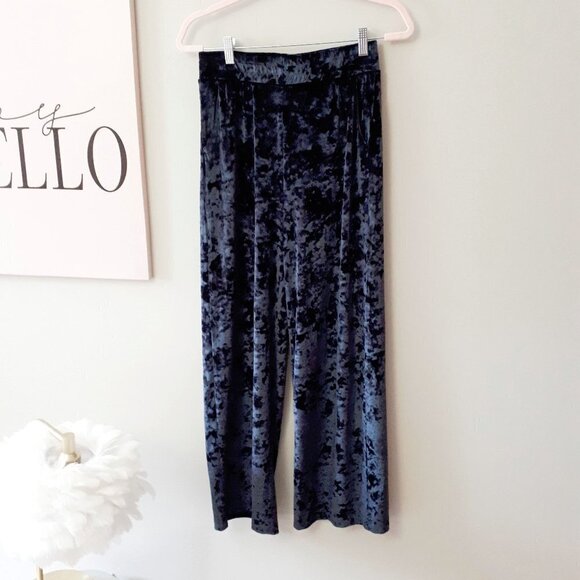 EUC Twik Simons rich blue velvet look wide leg pants, S - Picture 4 of 4